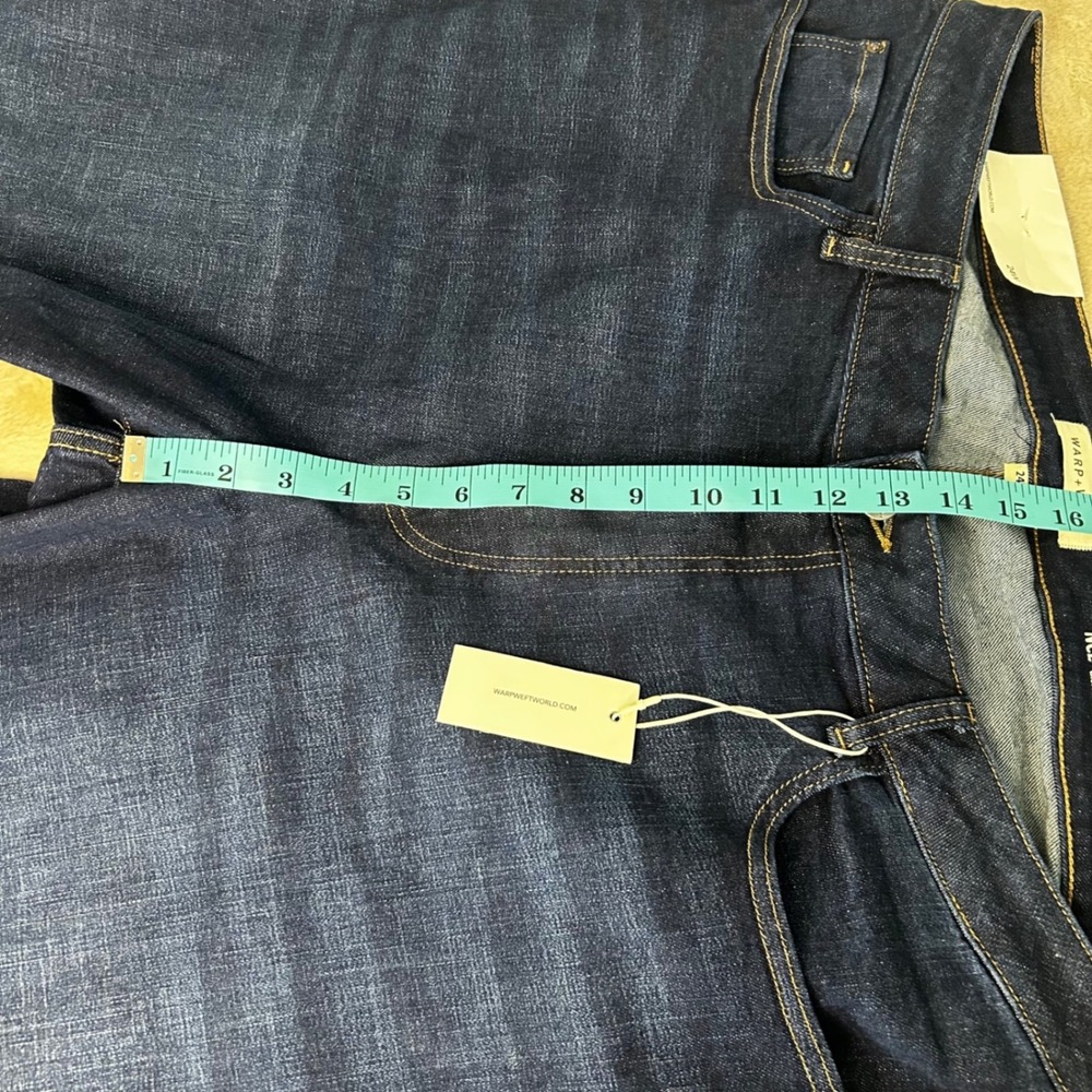 NWT Warp + Weft NCE Cropped Wide Leg Jeans Dark Blue Plus Size 24W - Picture 9 of 10